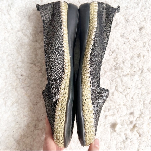 Studio Flexx: Rap Ster Metallic Silver and Black Geometric Espadrilles Size 8M - Picture 4 of 9